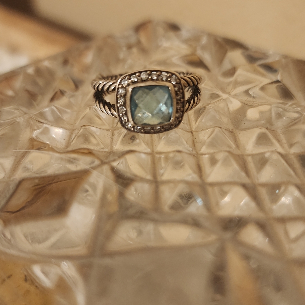 David Yurman silver petite Albion ring size 7